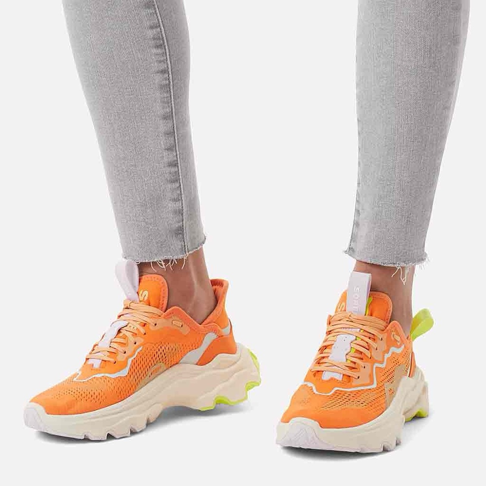 Sorel Orange and White Chunky Sneakers